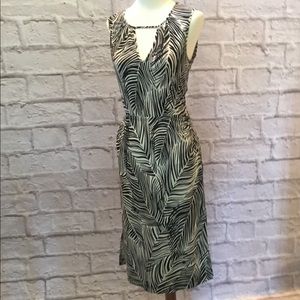BCBGMaxAzria black white zebra print dress size S